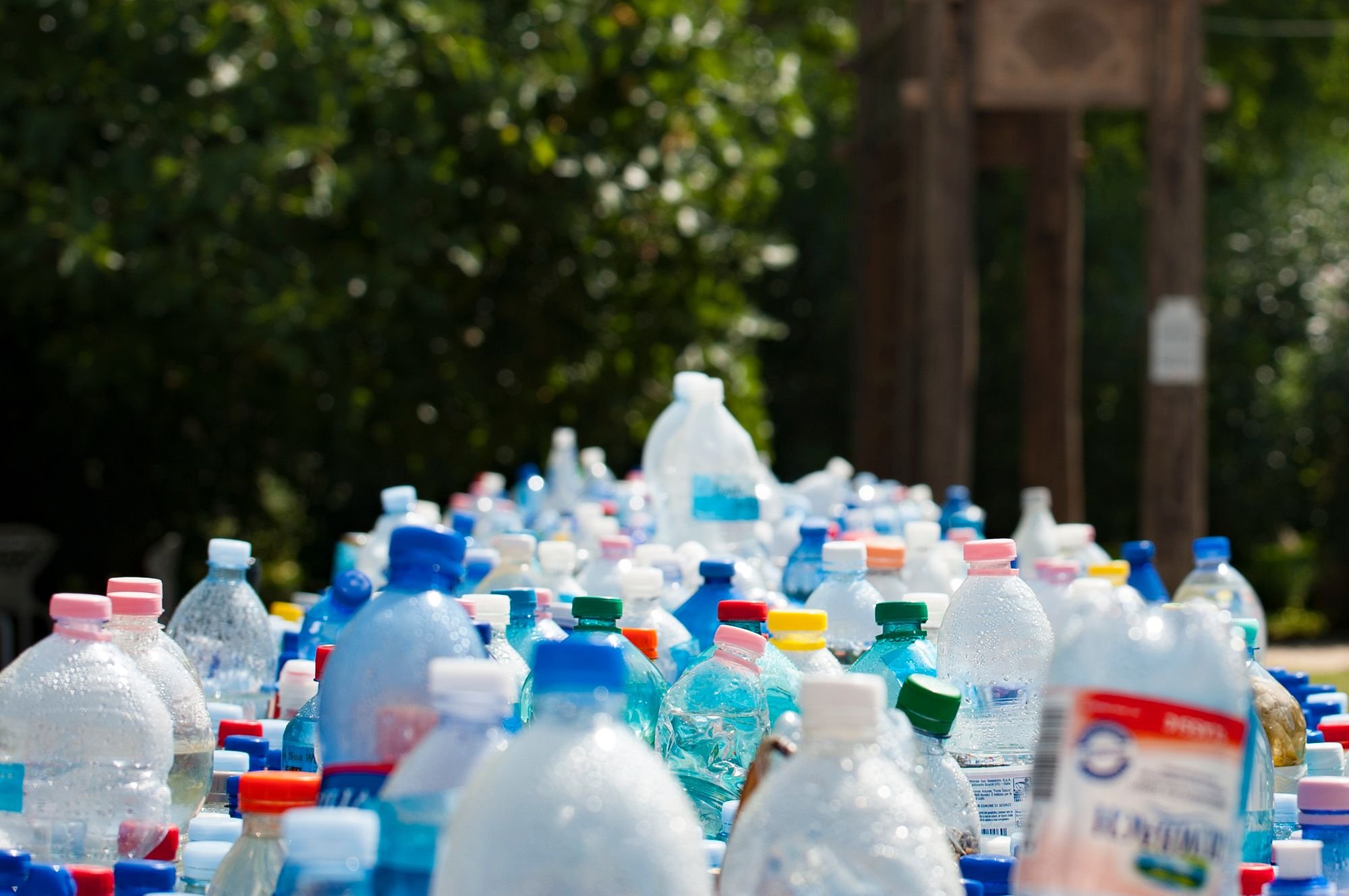Sorterte plastflasker til gjenvinning